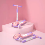 ⁦سكوتر اطفالي مضئ ب 3 عجلات مزود بمقعد قابل للطي⁩ - الصورة ⁦3⁩