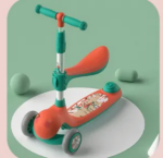 ⁦سكوتر اطفالي مضئ ب 3 عجلات مزود بمقعد قابل للطي⁩ - الصورة ⁦10⁩