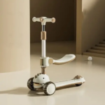 سكوتر مضئ ثلاثي العجلات مزود بمقعد قابل للطي شكل ديناصور - الصورة 11