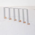 ⁦شماعة باب معدنية شكل بيانو 6 هوك لتعليق الملابس والفوط⁩ - الصورة ⁦2⁩