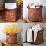 ⁦طقم باسكت تخزين 3 قطع بمقاسات مختلفة منسوج من الرتان⁩ - الصورة ⁦4⁩