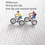 ⁦طقم دواسات قطعتين لارضيات الحمام من القطيفة باللون البينك⁩ - الصورة ⁦2⁩