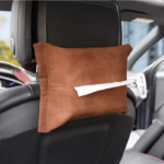 علبة مناديل قطيفة بحزام تركب علي كرسي او مسند السيارة