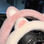 ⁦غطاء دريكسيون قطيفة ناعمة علي شكل قطة_ حماية مثالية وراحة اثناء القيادة⁩ - الصورة ⁦2⁩