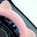 ⁦غطاء دريكسيون قطيفة ناعمة علي شكل قطة_ حماية مثالية وراحة اثناء القيادة⁩ - الصورة ⁦7⁩