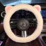 ⁦غطاء دريكسيون قطيفة ناعمة علي شكل قطة_ حماية مثالية وراحة اثناء القيادة⁩ - الصورة ⁦10⁩