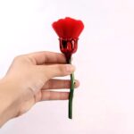 فرشة مكياج ناعمة ولطيفة علي البشرة شكل وردة مجسم - الصورة 5