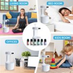 ⁦فواحة ومرطب عكس الجاذبية مضيئة بشاشة ليد لعرض الوقت - تعمل بالشحن⁩ - الصورة ⁦9⁩