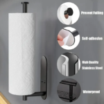 ⁦حامل معدني للفوط والمناديل بتصميم انيق متعددة الاستخدامات⁩ - الصورة ⁦3⁩