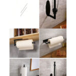 ⁦حامل معدني للفوط والمناديل بتصميم انيق متعددة الاستخدامات⁩ - الصورة ⁦7⁩