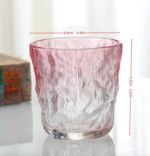 ⁦كوباية زجاج كريستال جليدي مموج 230 مللي⁩ - الصورة ⁦5⁩