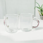 ⁦مج زجاج شفاف بيد جليتر 450 ملي لشرب وتقديم المشروبات بشكل شيك⁩ - الصورة ⁦3⁩