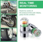 ⁦سنسور لقياس ضغط هواء اطارات السيارات والدراجات النارية والاسكوتر 4 قطع⁩ - الصورة ⁦10⁩