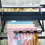 منشر الغسيل المتنقل قابل للتعليق على أي حافة للسفر والرحلات