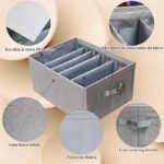 ⁦منظم ملابس وتربروف مقسم  4 خانات قابل للطي بيد لسهولة الحمل⁩ - الصورة ⁦5⁩