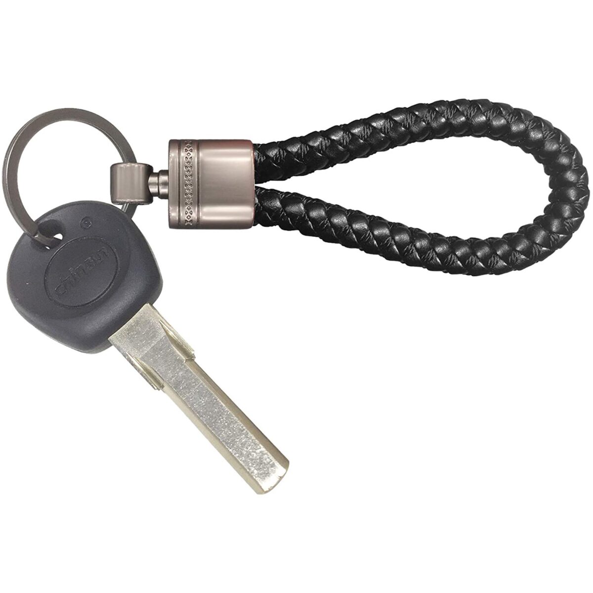 ⁦ميدالية مضفرة من الجلد لمفاتيح السيارة والمنزل وشنط السفر مع جزء لكتابة رقم الموبايل⁩ - الصورة ⁦5⁩