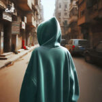 ⁦هودي "كايرو" اوفر سايز قطن للنساء باللون الاخضر⁩ - الصورة ⁦2⁩