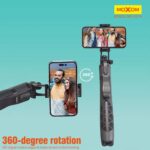 ⁦ترايبود دوار 360 بقاعدة ثلاثية وطول قابل للتعديل مع مقبض متحرك للتصوير البانورامي - 153 سم⁩ - الصورة ⁦4⁩