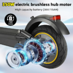 ⁦سكوتر كهربائي للتنقل السريع بشاشة ديجيتال للتحكم الكامل أثناء القيادة⁩ - الصورة ⁦9⁩