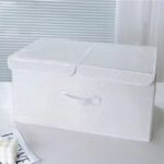 صندوق تخزين قابل للطي بغطاء مزدوج لتنظيم الملابس والبناطيل بيد لسهولة الحمل