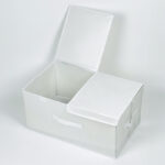 ⁦صندوق تخزين قابل للطي بغطاء مزدوج لتنظيم الملابس والبناطيل بيد لسهولة الحمل⁩ - الصورة ⁦8⁩