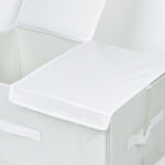 ⁦صندوق تخزين قابل للطي بغطاء مزدوج لتنظيم الملابس والبناطيل بيد لسهولة الحمل⁩ - الصورة ⁦9⁩