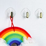 طقم هوك شفاف بمقبض جولد 3 قطع بلزق دبل فيس لتعليق الاكسسورات والملابس - الصورة 5