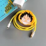 ⁦كفر حماية لشاحن وكابل وسلك الآيفون بتصميم لوفي _ قطعتين⁩ - الصورة ⁦5⁩