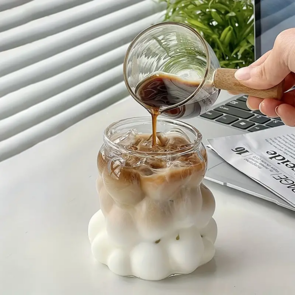 مج بابلز 350 ملي زجاج شفاف لشرب النسكافيه والايس كوفي