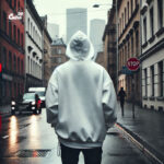 ⁦Chill Skeleton هودي اوفر سايز قطن للرجال باللون الأبيض⁩ - الصورة ⁦3⁩