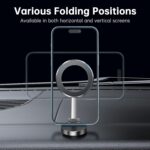 ⁦حامل موبايل مغناطيسي معدني قابل للطي والدوران 360 درجة لتابلوه السيارة⁩ - الصورة ⁦7⁩