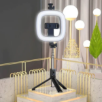 ⁦رينج لايت بلوتوث باضاءات متعددة وطول قابل للتعديل حتي 94.5 سم للتصوير والبث المباشر  - للموبايل والكاميرا⁩ - الصورة ⁦3⁩