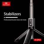 ⁦رينج لايت بلوتوث باضاءات متعددة وطول قابل للتعديل حتي 94.5 سم للتصوير والبث المباشر  - للموبايل والكاميرا⁩ - الصورة ⁦6⁩