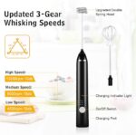 ⁦مضرب نسكافية يعمل بالشحن للحصول علي رغوة كريمية مثاليه مزود ب 2 رأس⁩ - الصورة ⁦4⁩