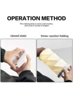 ⁦اباجورة تاتش  ب 3 الوان مختلفة قابلة للطي  تعمل بيو اس بي للشحن⁩ - الصورة ⁦4⁩