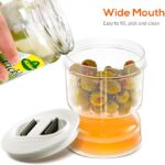 ⁦برطمان مخللات بتصميم ساعة رملية لفصل المكونات الجافة عن الرطبة بغطاء محكم الغلق⁩ - الصورة ⁦5⁩