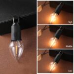 ⁦كشاف تخييم محمول شكل لمبة ب 3 مستويات اضاءة  - معلق قابل للشحن⁩ - الصورة ⁦3⁩