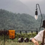 ⁦كشاف تخييم محمول شكل لمبة ب 3 مستويات اضاءة  - معلق قابل للشحن⁩ - الصورة ⁦4⁩