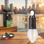 ⁦كشاف تخييم محمول شكل لمبة ب 3 مستويات اضاءة  - معلق قابل للشحن⁩ - الصورة ⁦9⁩