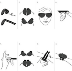 ⁦نظارة شمسية قابلة للطي على شكل سوار معصم لليد⁩ - الصورة ⁦6⁩