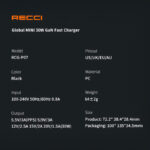 ⁦شاحن ريتشي بحجم صغير ومساحة تخزين قابلة للطي _ 30 وات⁩ - الصورة ⁦8⁩