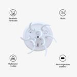 ⁦اباجورة ليد شكل قنديل بحر متحرك باضاءة الوان مختلفة - يعمل بالشحن⁩ - الصورة ⁦7⁩