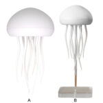 ⁦اباجورة ليد شكل قنديل بحر متحرك باضاءة الوان مختلفة - يعمل بالشحن⁩ - الصورة ⁦9⁩