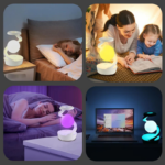 ⁦اباجورة مكتب سينسور شكل قمر دوار ب 6 الوان مختلفة⁩ - الصورة ⁦2⁩