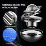 ⁦فواحة لتابلوه السيارة على شكل كرة بلورية مزدوجة الحلقات تعمل بالطاقة الشمسية⁩ - الصورة ⁦2⁩