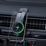 حامل موبايل مغناطيسي بشاحن لاسلكي بقوة 15 واط - قابل للطي