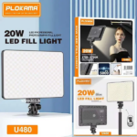 ⁦رأس ليد لتصوير احترافي ب 3 اضاءات مختلفة بقوة 20 واط - قابلة للشحن⁩ - الصورة ⁦4⁩