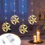 ⁦ستارة مضيئة هلال ونجوم 3.5 متر⁩ - الصورة ⁦3⁩