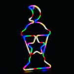 ⁦فانوس رمضان مجسم باضاءة نيون ملونة ثابتة بارتفاع 50 سم⁩ - الصورة ⁦2⁩