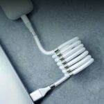 كابل ايفون يو اس بي سريع تصميم مغناطيسي ملتوي لمنع التلف